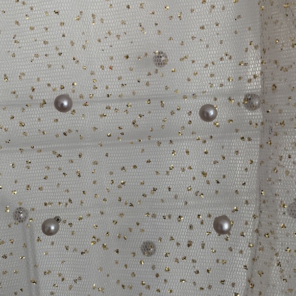 Sheer Pearl/Glitter Crop Top - Picture 4 of 5